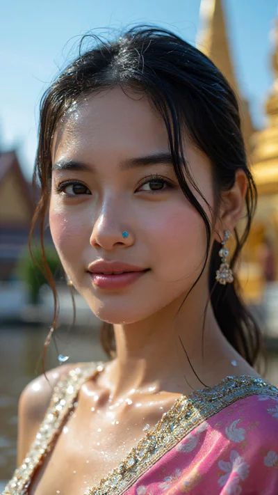 穿着传统泰服的女性肖像