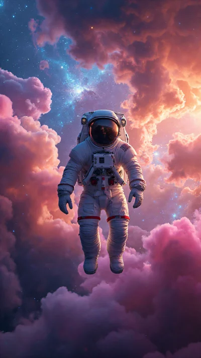 写实风格，宇航员，太空，星云，科幻